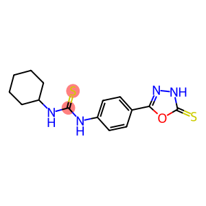 1-Cyclohexanyl-3-[4-[(5-thioxo-4,5-dihydro-1,3,4-oxadiazol)-2-yl]phenyl]thiourea