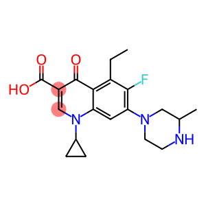 1-Cyclopropyl-5-ethyl-6-fluoro-1,4-dihydro-4-oxo-7-(3-methyl-1-piperazinyl)quinoline-3-carboxylic acid