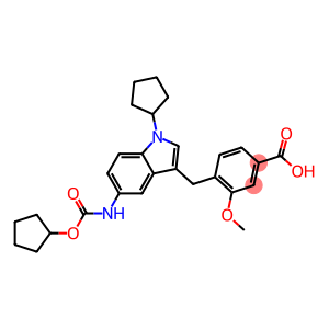 4-[5-Cyclopentyloxycarbonylamino-1-cyclopentyl-1H-indol-3-ylmethyl]-3-methoxybenzoic acid