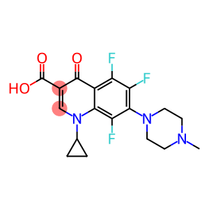 1-Cyclopropyl-5,6,8-trifluoro-1,4-dihydro-7-(4-methyl-1-piperazinyl)-4-oxoquinoline-3-carboxylic acid