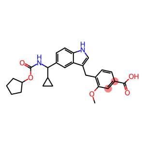 4-[5-Cyclopentyloxycarbonylamino-1-cyclopropylmethyl-1H-indol-3-ylmethyl]-3-methoxybenzoic acid