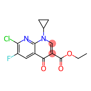 1-Cyclopropyl-4-oxo-6-fluoro-7-chloro-1,4-dihydro-1,8-naphthyridine-3-carboxylic acid ethyl ester