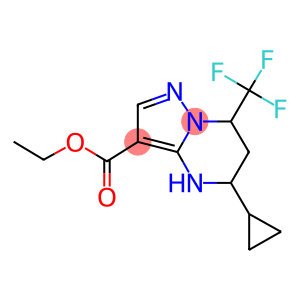 5-CYCLOPROPYL-7-TRIFLUOROMETHYL-4,5,6,7-TETRAHYDRO-PYRAZOLO[1,5-A]PYRIMIDINE-3-CARBOXYLIC ACID ETHYL ESTER