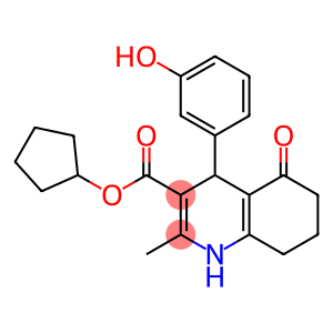 cyclopentyl 4-(3-hydroxyphenyl)-2-methyl-5-oxo-1,4,5,6,7,8-hexahydro-3-quinolinecarboxylate