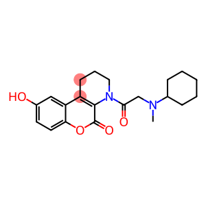 4-{[cyclohexyl(methyl)amino]acetyl}-9-hydroxy-1,2,3,4-tetrahydro-5H-chromeno[3,4-b]pyridin-5-one