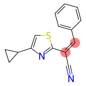 2-(4-cyclopropyl-1,3-thiazol-2-yl)-3-phenylacrylonitrile