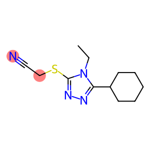 [(5-cyclohexyl-4-ethyl-4H-1,2,4-triazol-3-yl)sulfanyl]acetonitrile