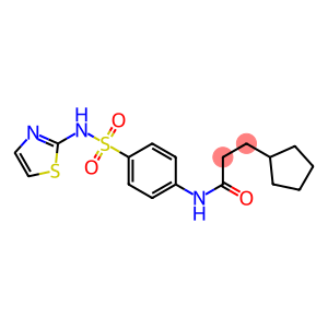 3-cyclopentyl-N-{4-[(1,3-thiazol-2-ylamino)sulfonyl]phenyl}propanamide