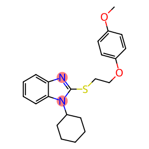 1-cyclohexyl-2-{[2-(4-methoxyphenoxy)ethyl]sulfanyl}-1H-benzimidazole