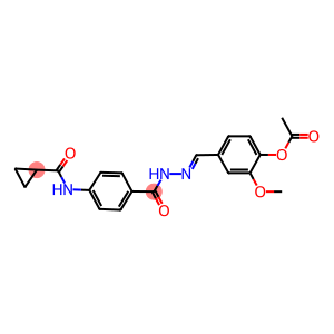 4-(2-{4-[(cyclopropylcarbonyl)amino]benzoyl}carbohydrazonoyl)-2-methoxyphenyl acetate