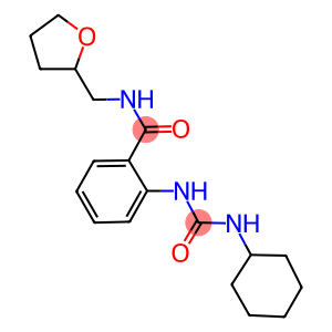 2-{[(cyclohexylamino)carbonyl]amino}-N-(tetrahydro-2-furanylmethyl)benzamide