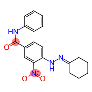 4-(2-cyclohexylidenehydrazino)-3-nitro-N-phenylbenzamide