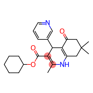 cyclohexyl 2,7,7-trimethyl-5-oxo-4-(3-pyridinyl)-1,4,5,6,7,8-hexahydro-3-quinolinecarboxylate