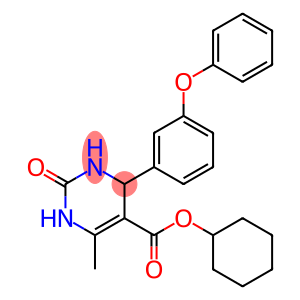 cyclohexyl 6-methyl-2-oxo-4-(3-phenoxyphenyl)-1,2,3,4-tetrahydro-5-pyrimidinecarboxylate