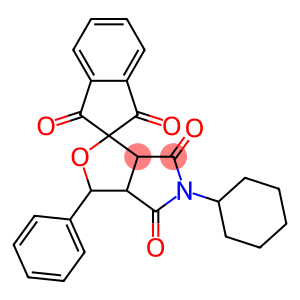 5-cyclohexyl-1',3',4,6-tetraoxo-3-phenylhexahydrospiro(1H-furo[3,4-c]pyrrole-1,2'-[1H]-indene)