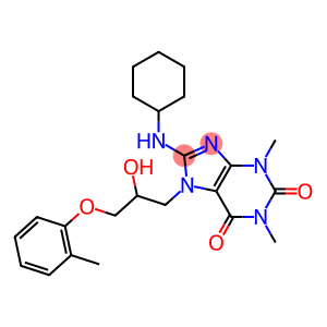 8-(cyclohexylamino)-7-[2-hydroxy-3-(2-methylphenoxy)propyl]-1,3-dimethyl-3,7-dihydro-1H-purine-2,6-dione