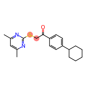 1-(4-cyclohexylphenyl)-2-[(4,6-dimethyl-2-pyrimidinyl)sulfanyl]ethanone