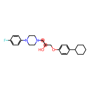 1-(4-cyclohexylphenoxy)-3-[4-(4-fluorophenyl)piperazin-1-yl]propan-2-ol