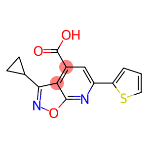 3-cyclopropyl-6-thien-2-ylisoxazolo[5,4-b]pyridine-4-carboxylic acid