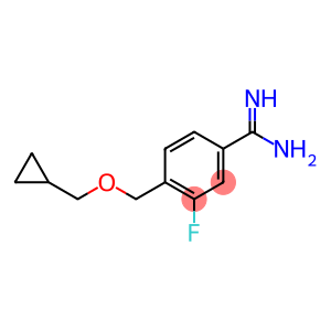 4-[(cyclopropylmethoxy)methyl]-3-fluorobenzene-1-carboximidamide