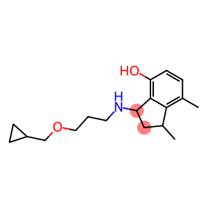 3-{[3-(cyclopropylmethoxy)propyl]amino}-1,7-dimethyl-2,3-dihydro-1H-inden-4-ol