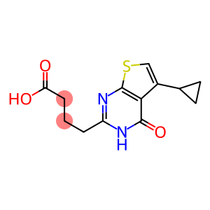 4-{5-cyclopropyl-4-oxo-3H,4H-thieno[2,3-d]pyrimidin-2-yl}butanoic acid