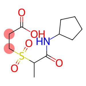 3-{[1-(cyclopentylcarbamoyl)ethane]sulfonyl}propanoic acid