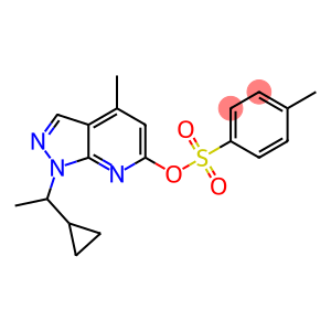 1-(1-CYCLOPROPYLETHYL)-4-METHYL-1H-PYRAZOLO[3,4-B]PYRIDIN-6-YL 4-METHYLBENZENESULFONATE