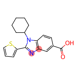 1-CYCLOHEXYL-2-THIEN-2-YL-1H-BENZIMIDAZOLE-5-CARBOXYLIC ACID