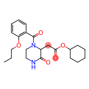 cyclohexyl 2-[3-oxo-1-(2-propoxybenzoyl)-2-piperazinyl]acetate