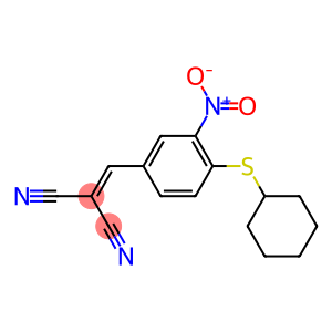 2-{[4-(cyclohexylsulfanyl)-3-nitrophenyl]methylene}malononitrile