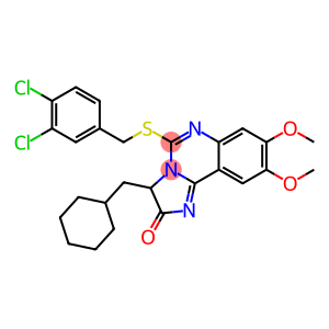 3-(CYCLOHEXYLMETHYL)-5-[(3,4-DICHLOROBENZYL)SULFANYL]-8,9-DIMETHOXYIMIDAZO[1,2-C]QUINAZOLIN-2(3H)-ONE