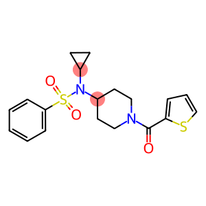 4-[CYCLOPROPYL(PHENYLSULPHONYL)AMINO]-1-[(2-THIENYL)CARBONYL]PIPERIDINE