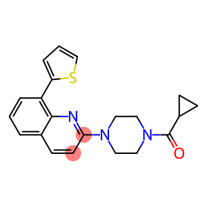 2-[4-(CYCLOPROPYLCARBONYL)PIPERAZIN-1-YL]-8-(2-THIENYL)QUINOLINE