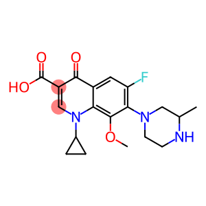 1-CYCLOPROPYL-6-FLUORO-8-METHOXY-7-(3-METHYLPIPERAZIN-1YL)-4-OXO-1,4-DIHYDROQUINOLINE-3-CARBOXYLIC ACID