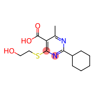 2-cyclohexyl-4-[(2-hydroxyethyl)thio]-6-methylpyrimidine-5-carboxylic acid