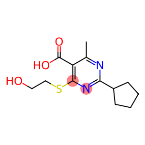 2-cyclopentyl-4-[(2-hydroxyethyl)thio]-6-methylpyrimidine-5-carboxylic acid