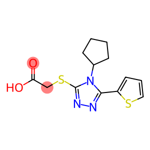 2-{[4-cyclopentyl-5-(thiophen-2-yl)-4H-1,2,4-triazol-3-yl]sulfanyl}acetic acid