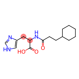 2-(3-cyclohexylpropanamido)-3-(1H-imidazol-4-yl)propanoic acid