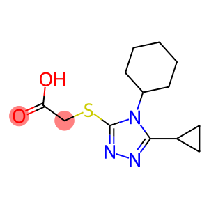 2-[(4-cyclohexyl-5-cyclopropyl-4H-1,2,4-triazol-3-yl)sulfanyl]acetic acid