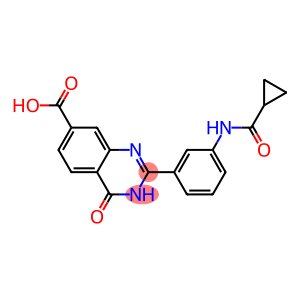 2-(3-cyclopropaneamidophenyl)-4-oxo-3,4-dihydroquinazoline-7-carboxylic acid