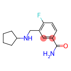 3-[(cyclopentylamino)methyl]-4-fluorobenzamide