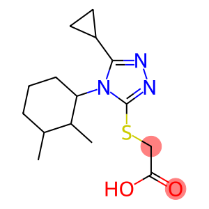 2-{[5-cyclopropyl-4-(2,3-dimethylcyclohexyl)-4H-1,2,4-triazol-3-yl]sulfanyl}acetic acid