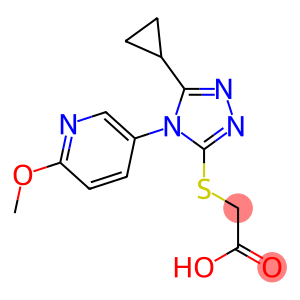 2-{[5-cyclopropyl-4-(6-methoxypyridin-3-yl)-4H-1,2,4-triazol-3-yl]sulfanyl}acetic acid