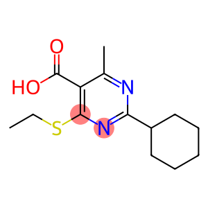 2-cyclohexyl-4-(ethylthio)-6-methylpyrimidine-5-carboxylic acid