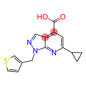 6-cyclopropyl-1-(thien-3-ylmethyl)-1H-pyrazolo[3,4-b]pyridine-4-carboxylic acid