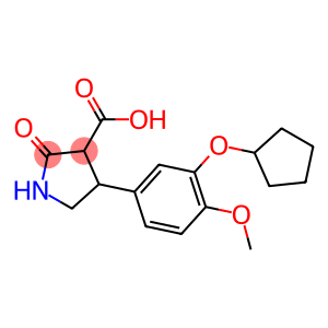 4-(3-(CYCLOPENTYLOXY)-4-METHOXYPHENYL)-2-OXOPYRROLIDINE-3-CARBOXYLIC ACID