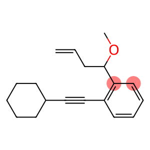 1-CYCLOHEXYLETHYNYL-2-(1-METHOXY-BUT-3-ENYL)-BENZENE