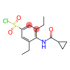 4-cyclopropaneamido-3,5-diethylbenzene-1-sulfonyl chloride