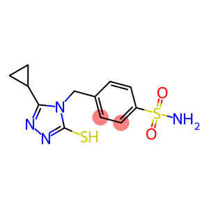 4-[(3-cyclopropyl-5-sulfanyl-4H-1,2,4-triazol-4-yl)methyl]benzene-1-sulfonamide